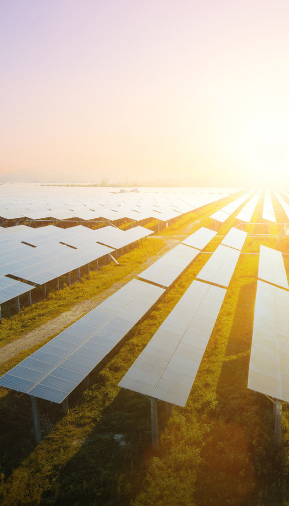solar at sunset
